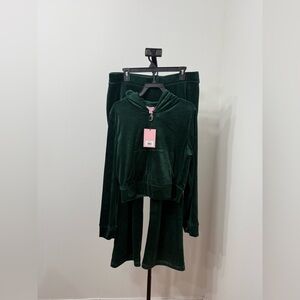 Juicy Couture Dark Green Velour Tracksuit